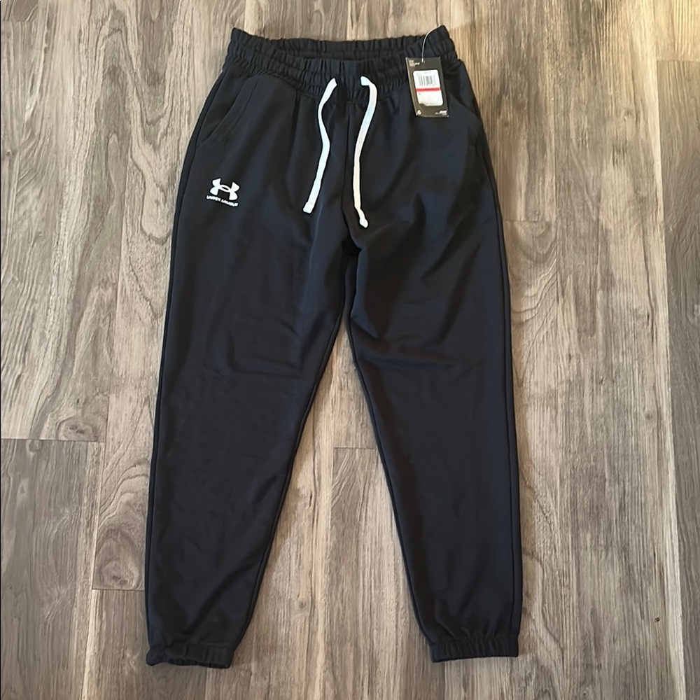 Under Armour Black Joggers with White Drawstring